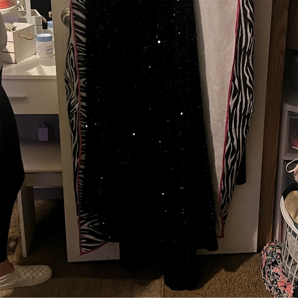 Black Sequin Prom Dress